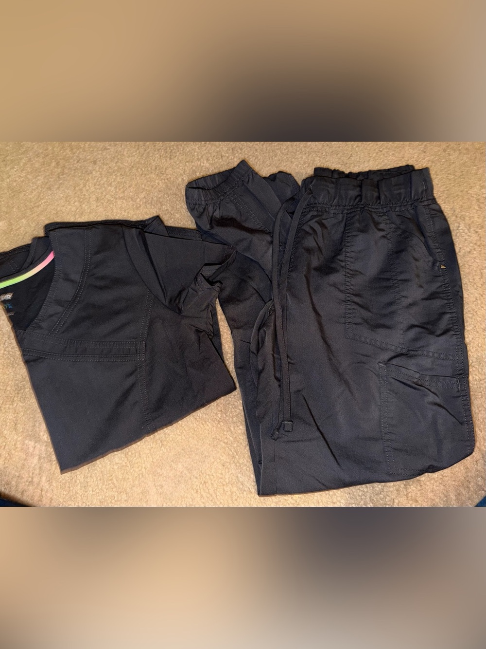 Women's Dark Grey premium performance stretchy Scrub Set- joggers